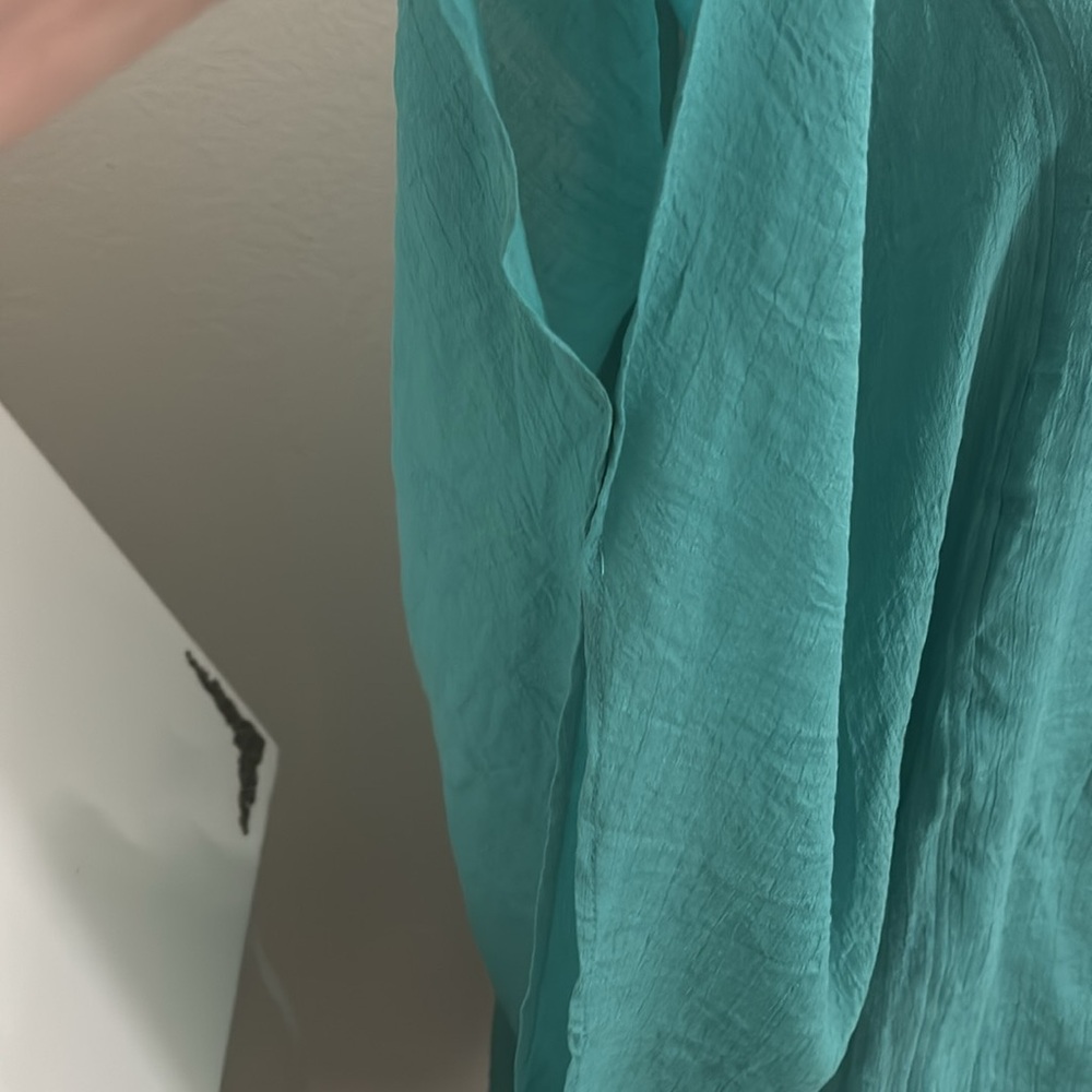 Umgee Beach Bathing Suit CoverUp Aqua Teal Vacation CoverUp Swim Style NWOT Fin… - Picture 4 of 8